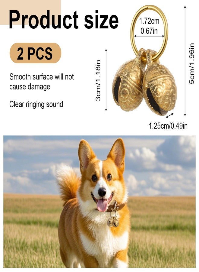 Matwsec 2PCS Bell for Dog Collar, Dog Collar Bells for Small Dogs Cat Collar Bell for Small Cats Pet Outdoor Safety Tracking Hiking Walking - Image 2